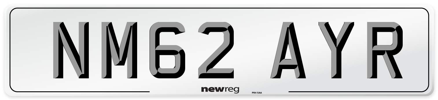 NM62 AYR Number Plate from New Reg